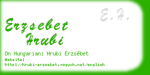 erzsebet hrubi business card