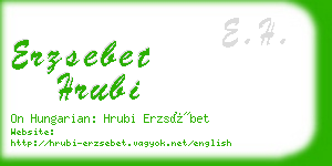 erzsebet hrubi business card